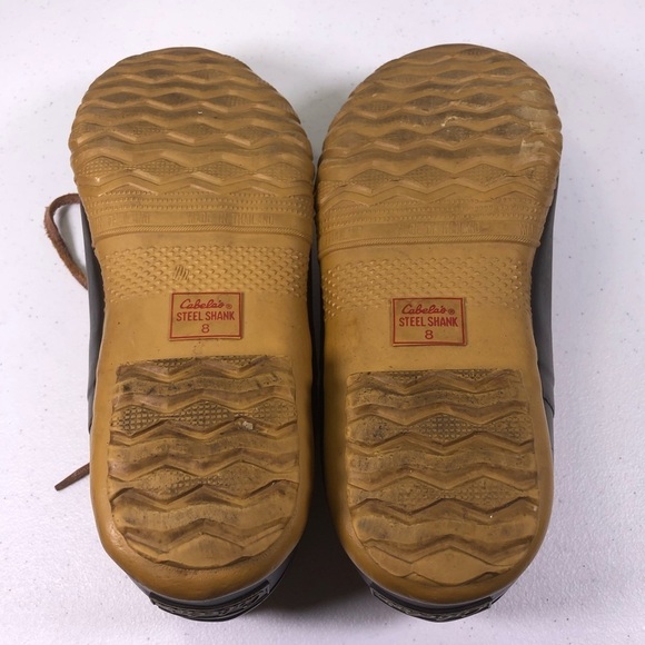 CABELAS Rubber Leather Ankle Duck Boots Rain Muck - Picture 7 of 9